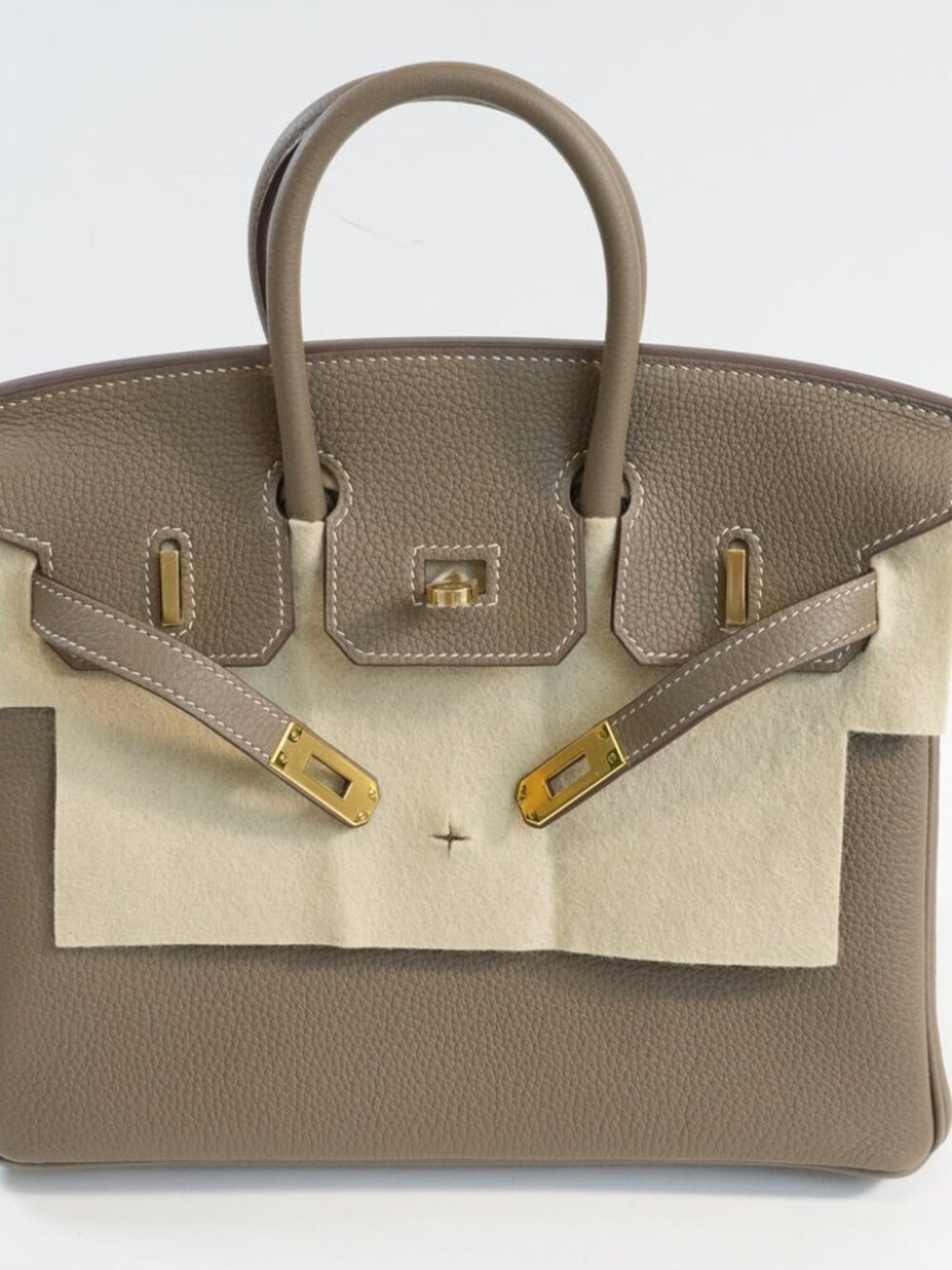 Hermès Birkin 25 Étoupe Togo Leather Gold Hardware U Stamp 2022